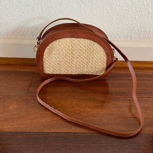 Brown and Tan Crossbody Bag